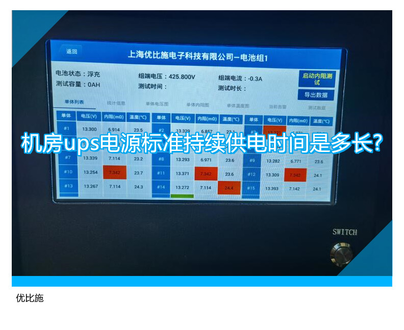 機(jī)房ups電源標(biāo)準(zhǔn)持續(xù)供電時(shí)間是多長?